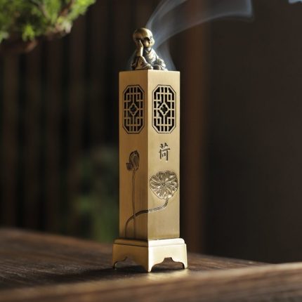 Porte Encens tour bouddha pour cônes et spirales du japon fabriqué en céramique
