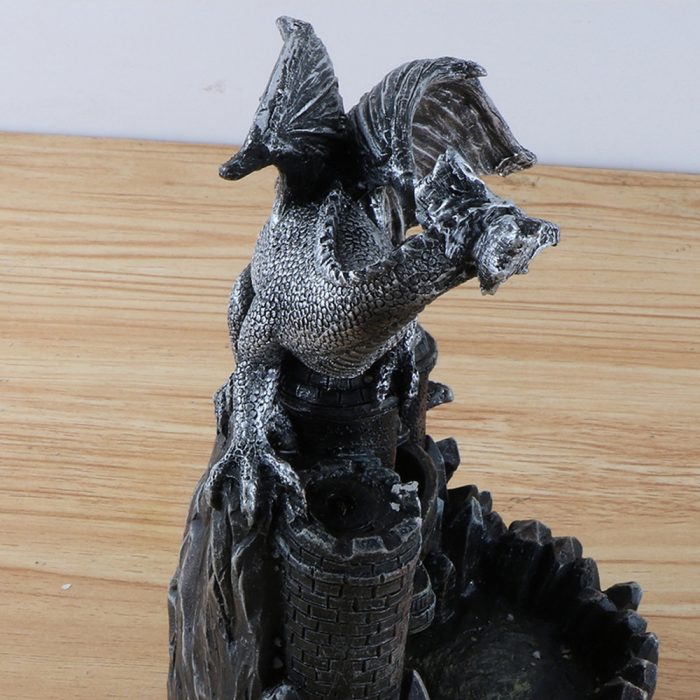 Porte Encens Dragon, fabroiqué en métal et disponible avec les encens en cônes et bâtons