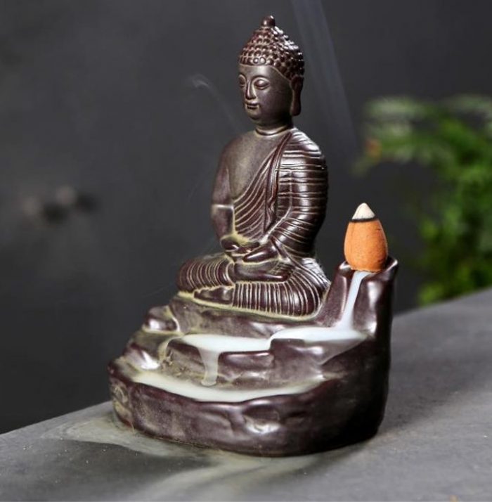 Bruleur d'encens Bouddha céramique